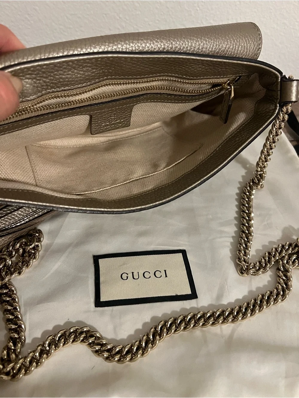 Gucci designer leather